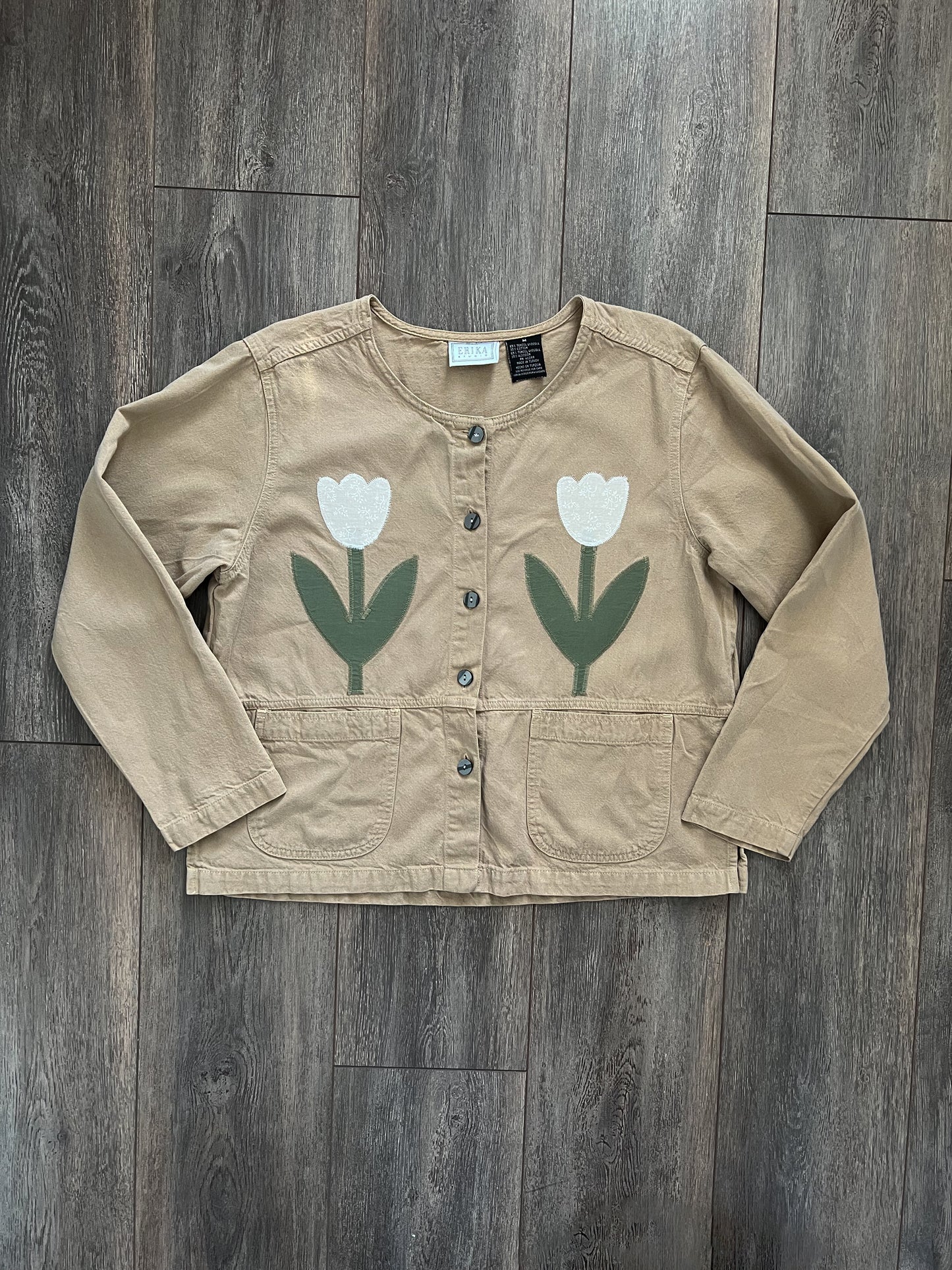 Medium Erika Studio White Tulip Chore Coat