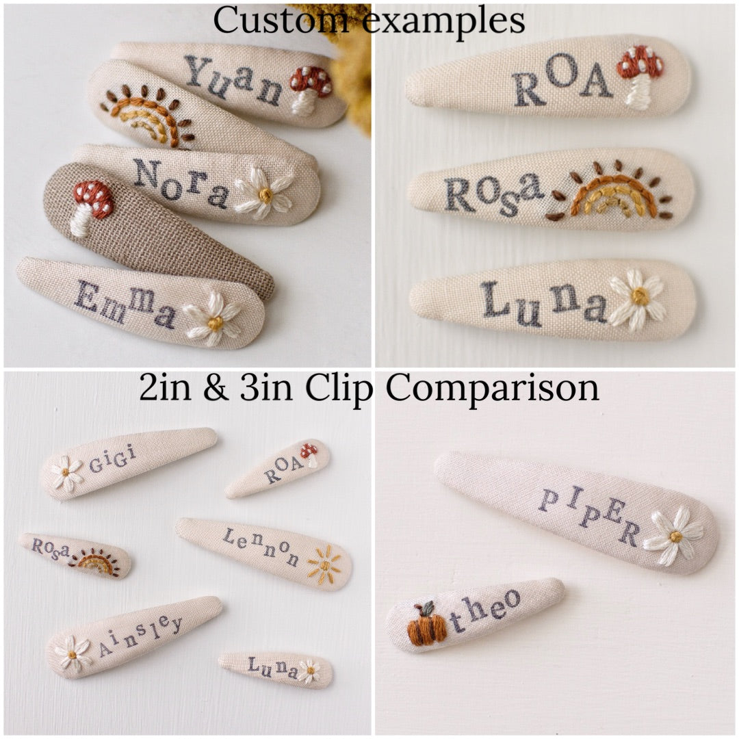 3in Large Custom Name Snap Clip