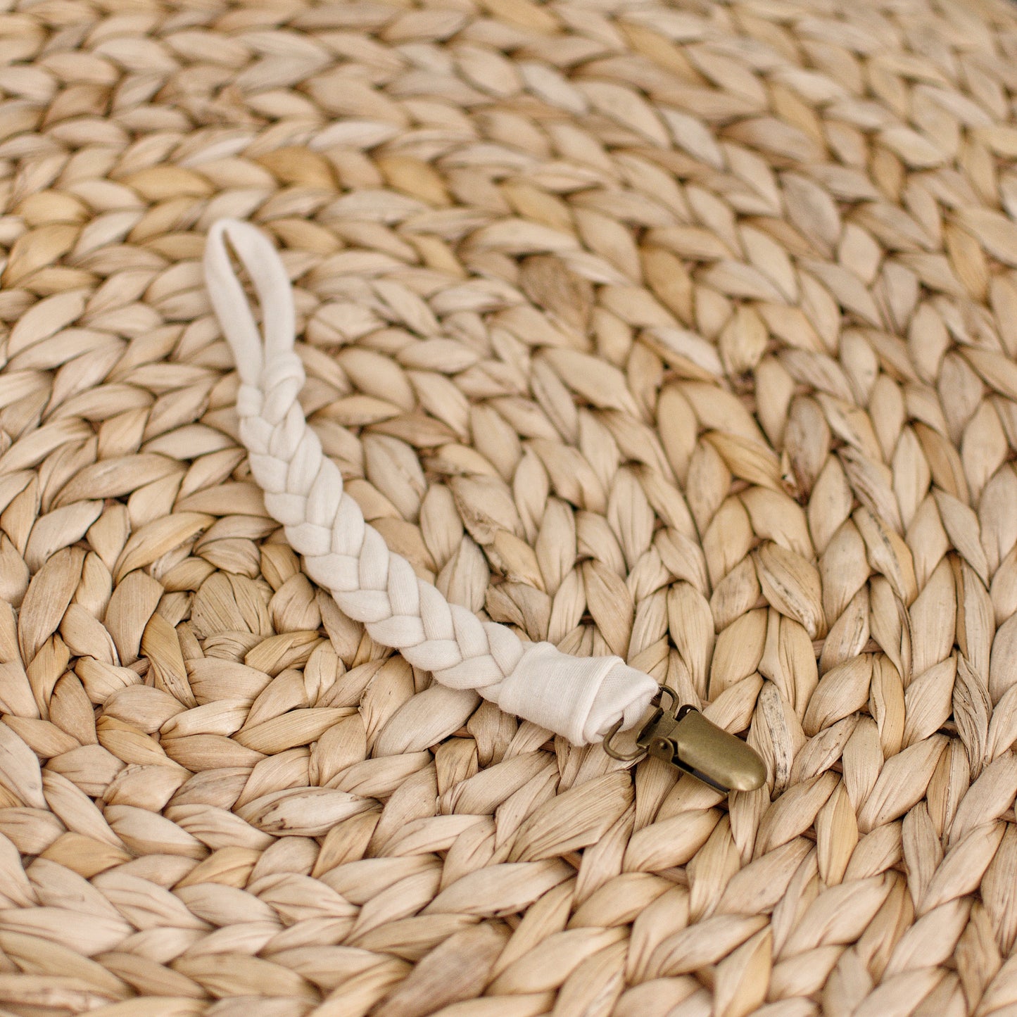 Hand-dyed Braided Pacifier Clip