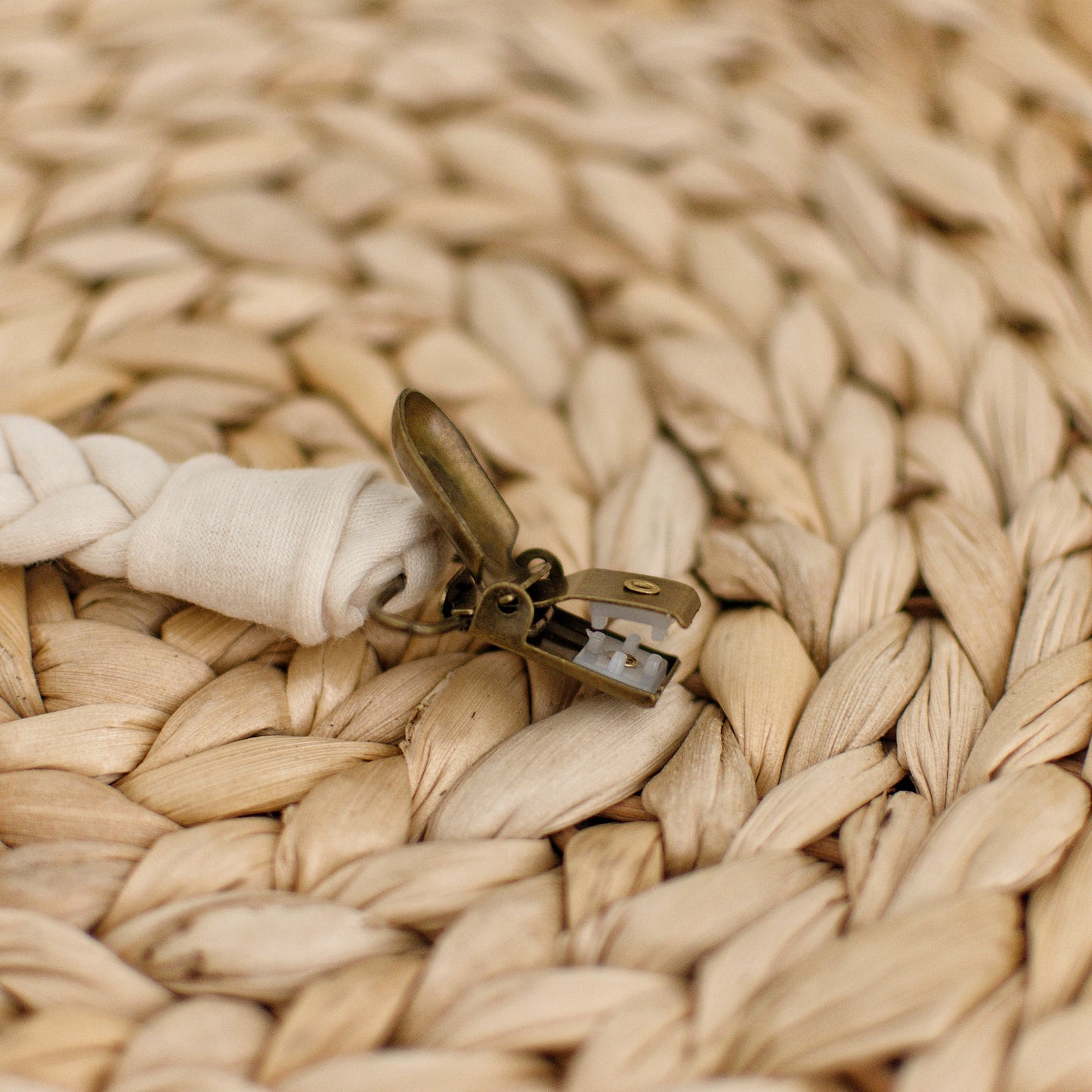 Crochet Pacifier Clip - White