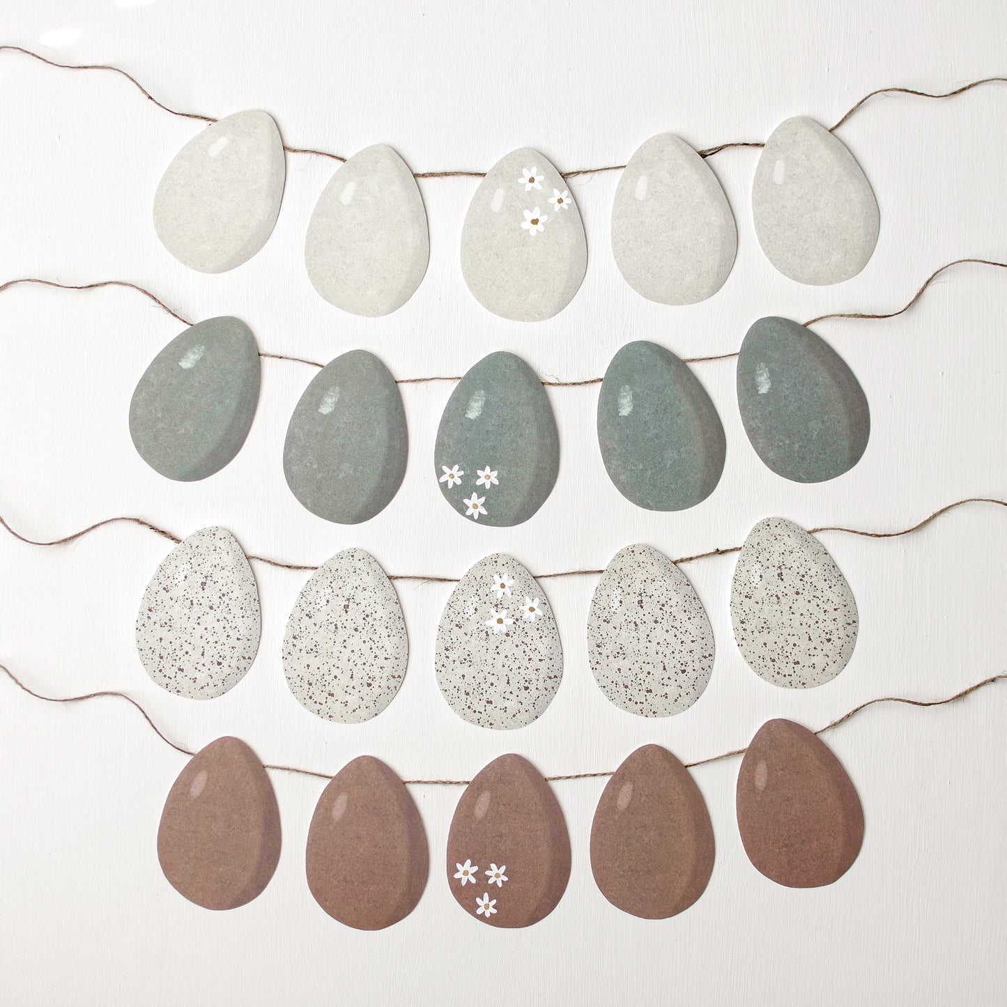 PDF PRINTABLE - Egg Garland, Ornaments, DIY Decor