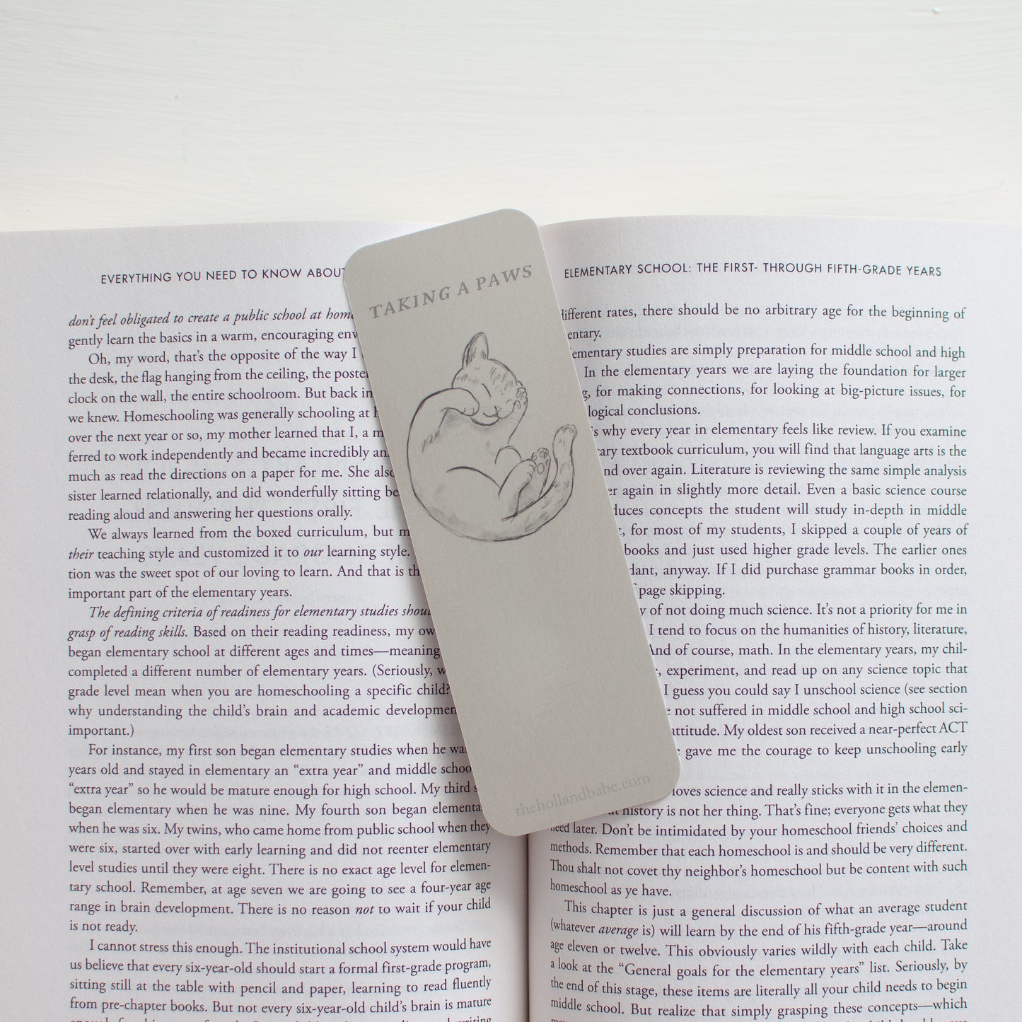 Taking A Paws Bookmark