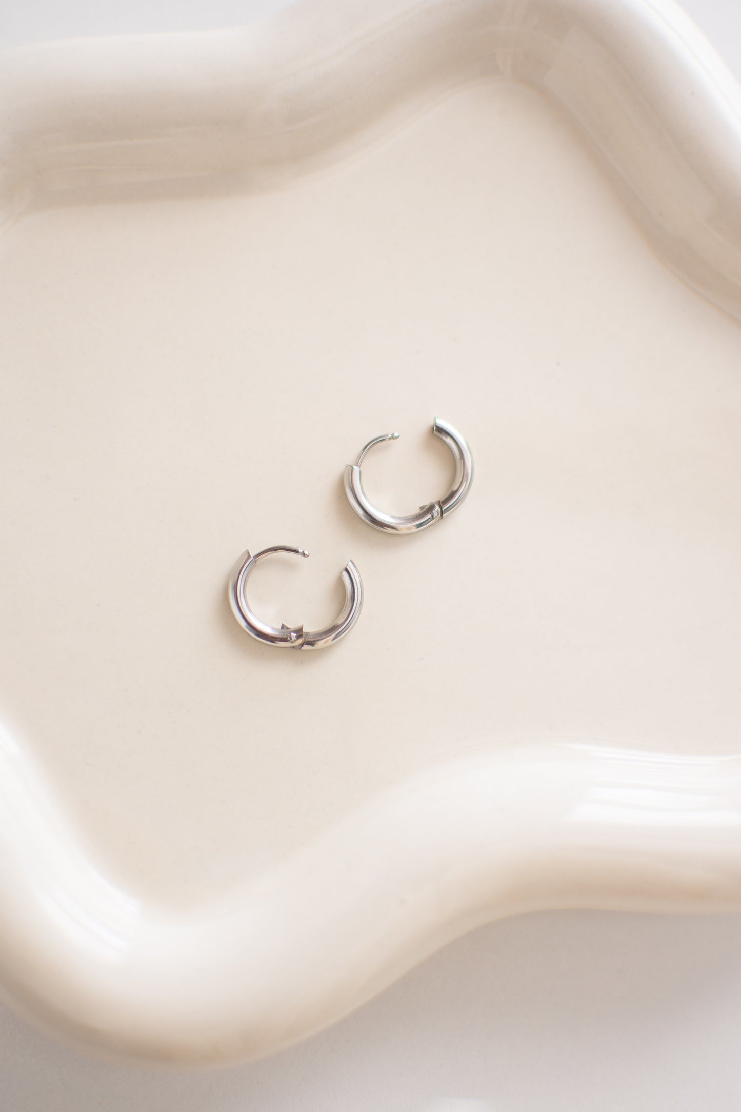 Stainless Steel Ceramic Strawberry Earrings