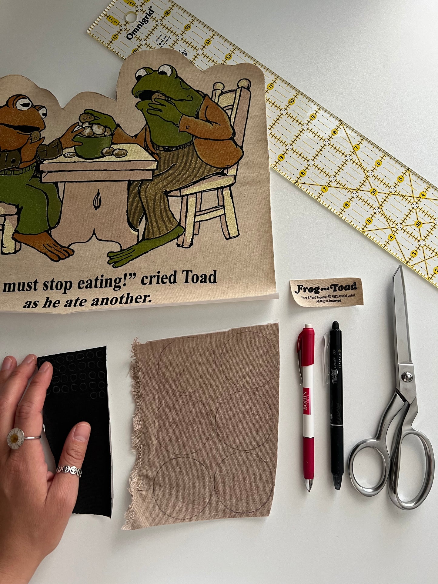 Reworked Large Frog & Toad Appliqué Forever Cotton Top