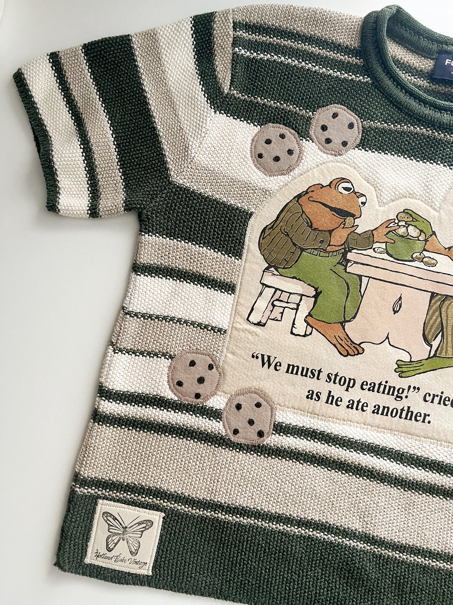 Reworked Large Frog & Toad Appliqué Forever Cotton Top