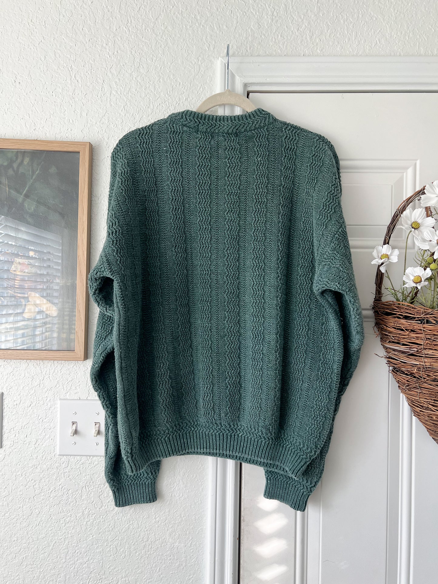 Reworked Large Basix Apple Appliqué Sweater