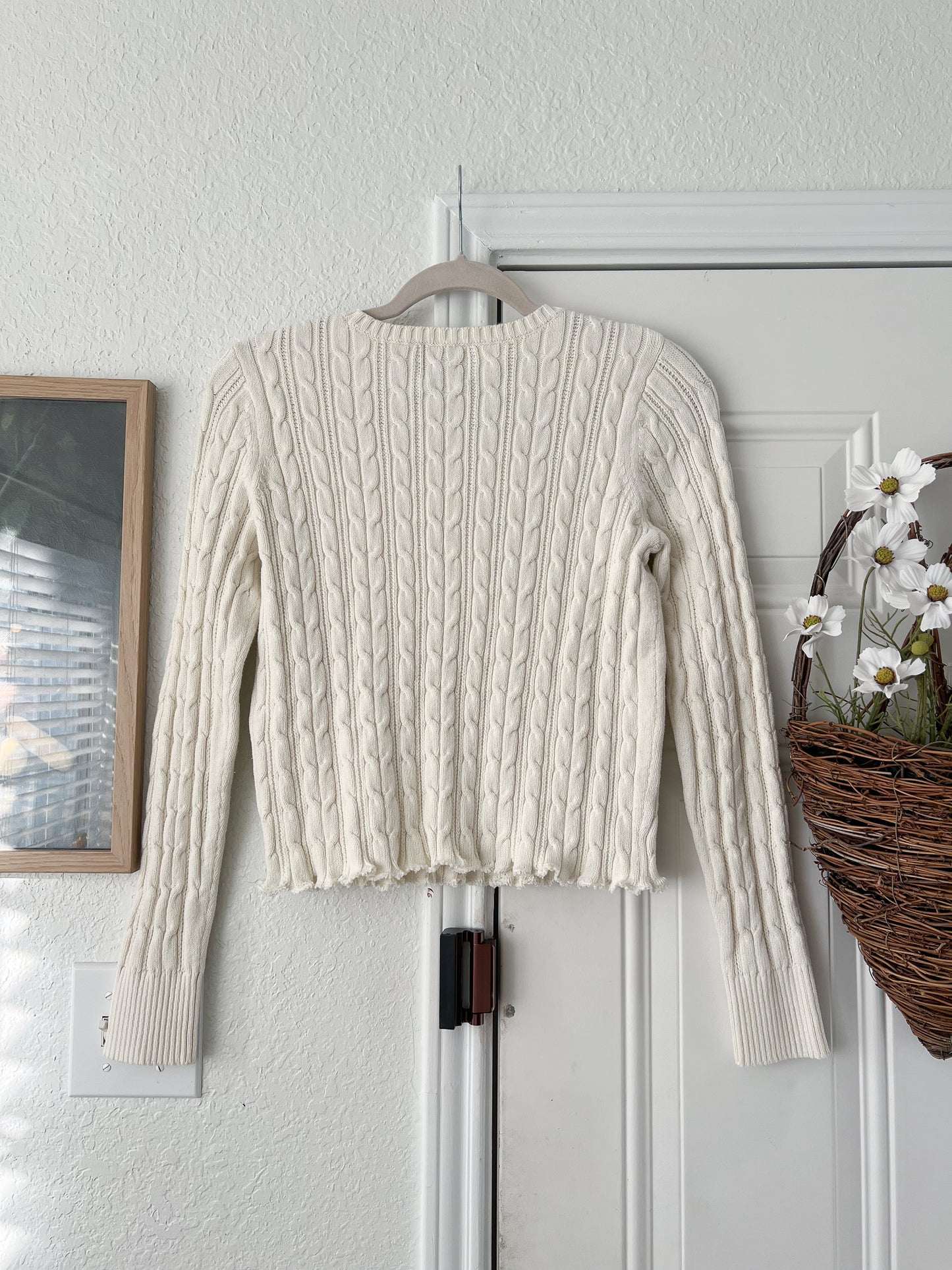 Reworked Medium St. John’s Bay Long Sleeve Star Appliqué Top