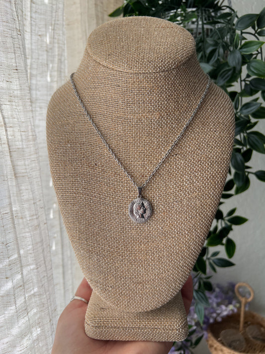 Coin 18in Stainless Steel Necklace