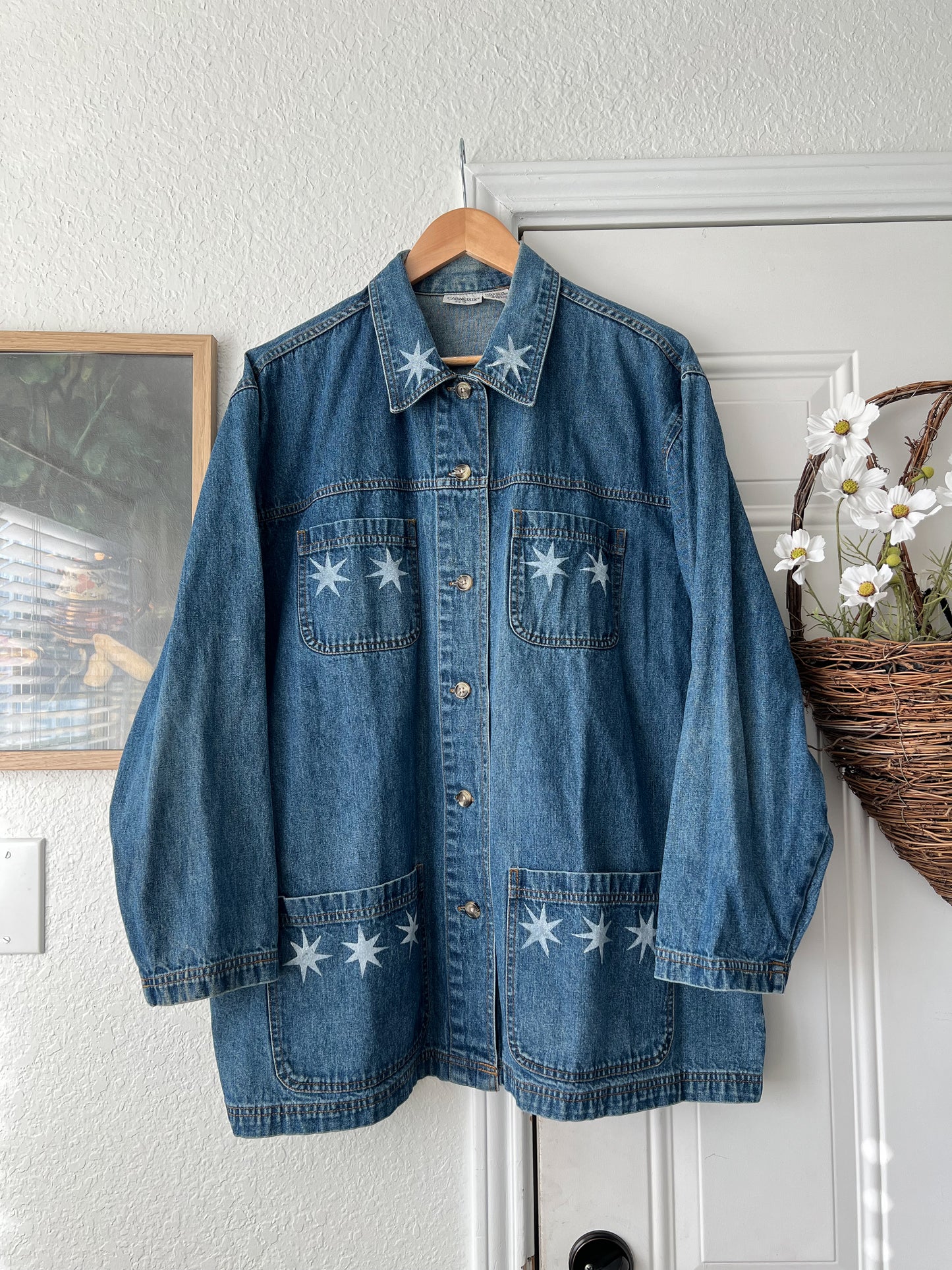 Reworked XL Lino Print Cabin Creek Jacket