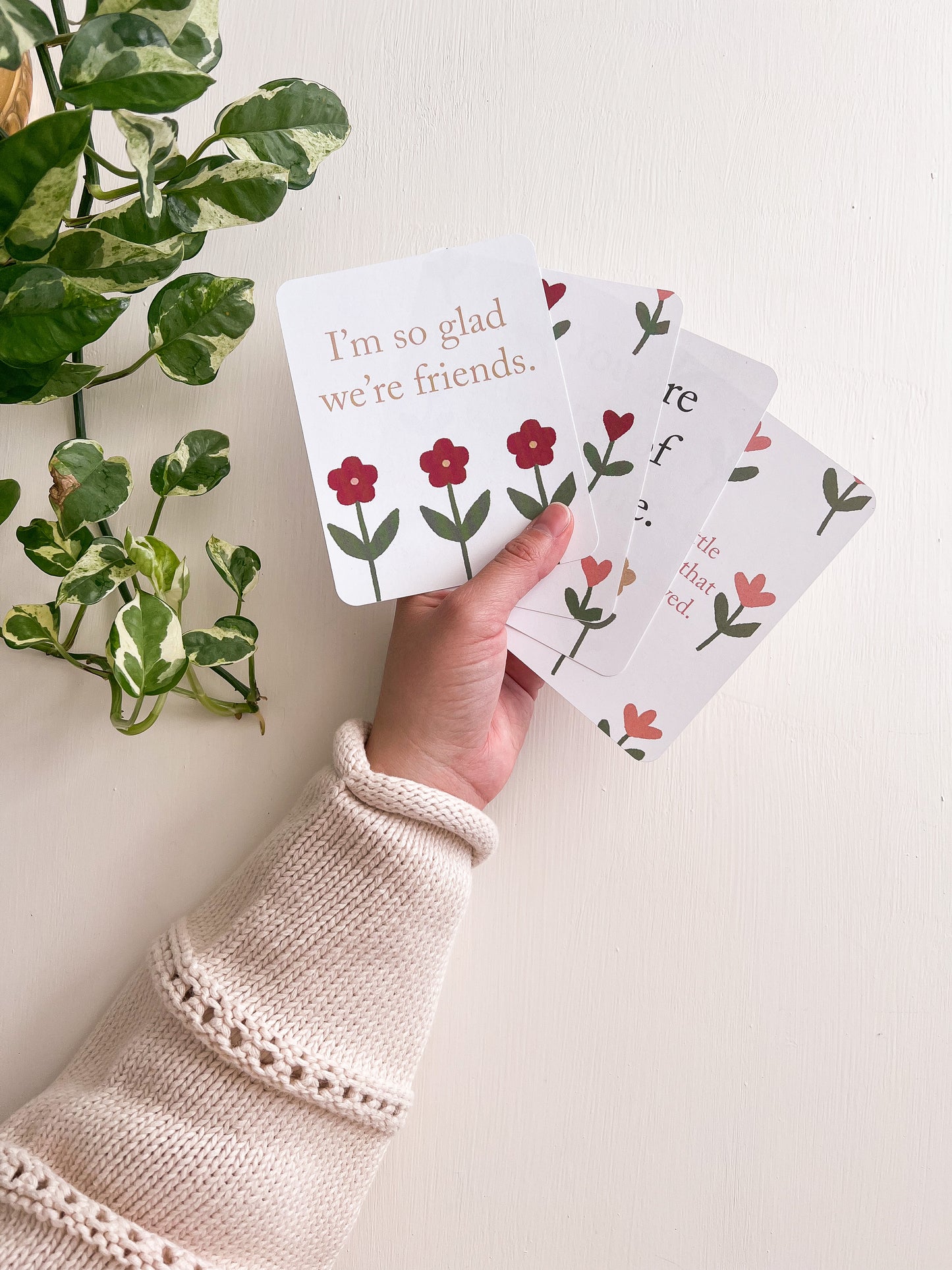 PDF PRINTABLE - Floral Valentine's Day Cards