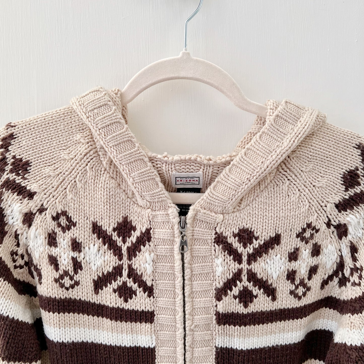 Small/Medium Arizona Double-zip Hooded Sweater