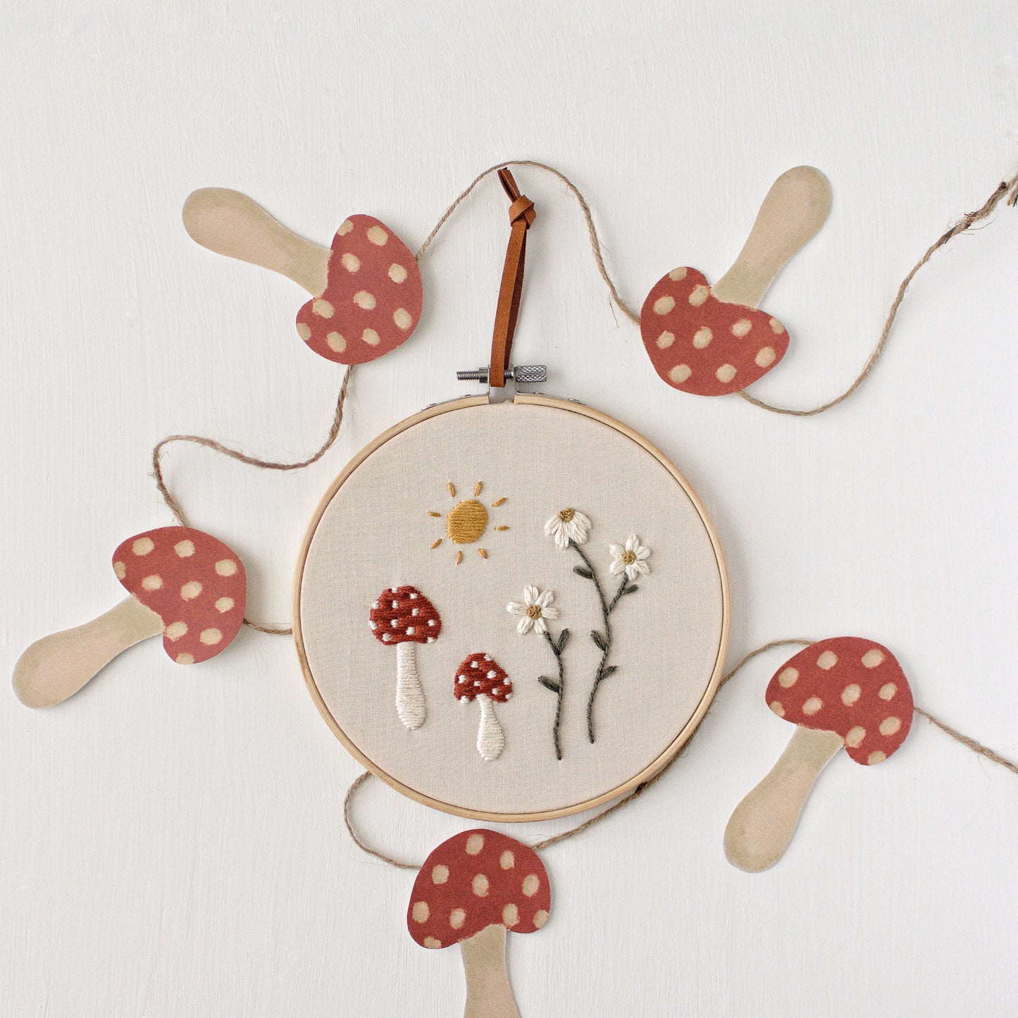 PDF PRINTABLE - Flowers & Toadstools Embroidery Pattern