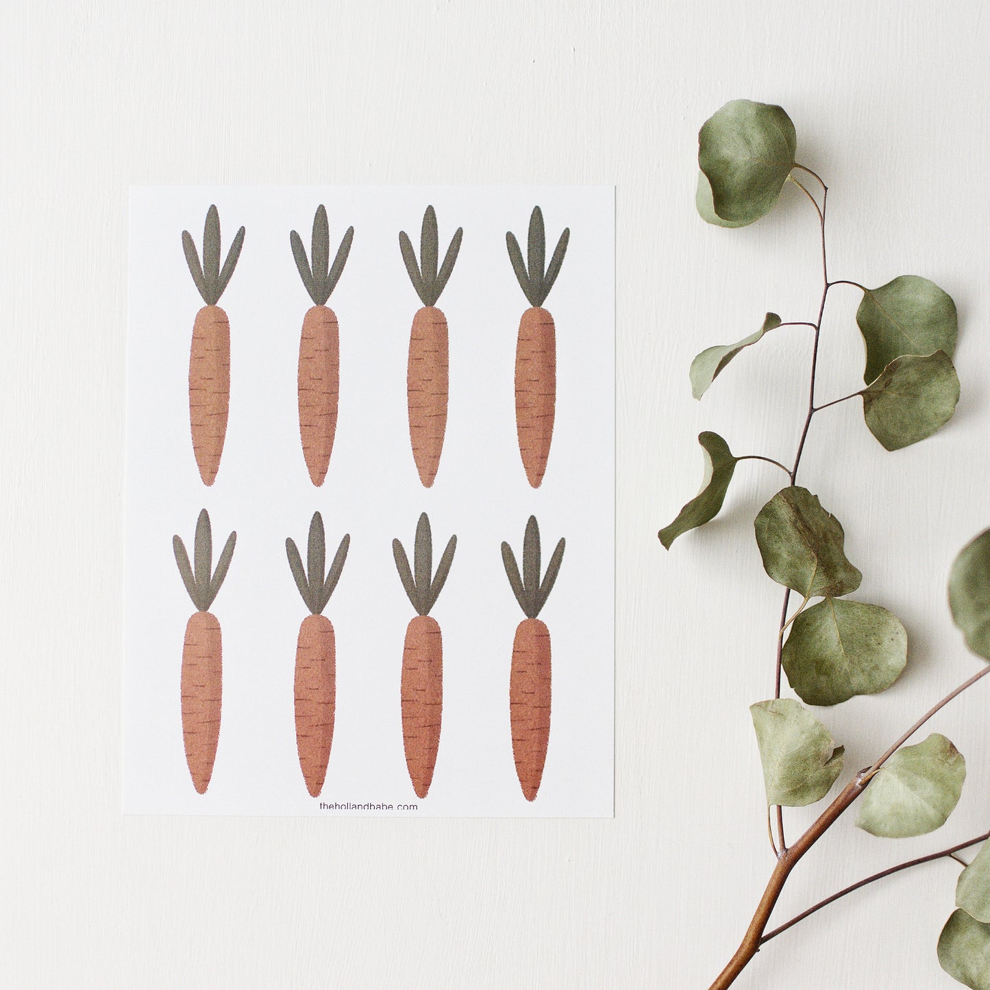 PDF PRINTABLE - Carrot Garland, Ornaments, DIY Decor