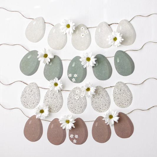 PDF PRINTABLE - Egg Garland, Ornaments, DIY Decor